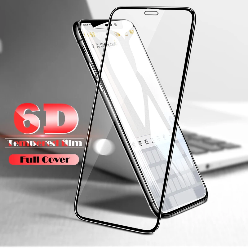 Crouch 6D изогнутые полное покрытие закаленное стекло для iphone XS Max XR защитная пленка 7
