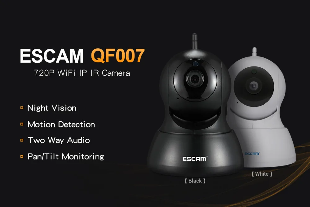ESCAM QF007 720 P 1MP двойная антенна панорамирование/наклон ONVIF Wi Fi IP камера ИК камеры