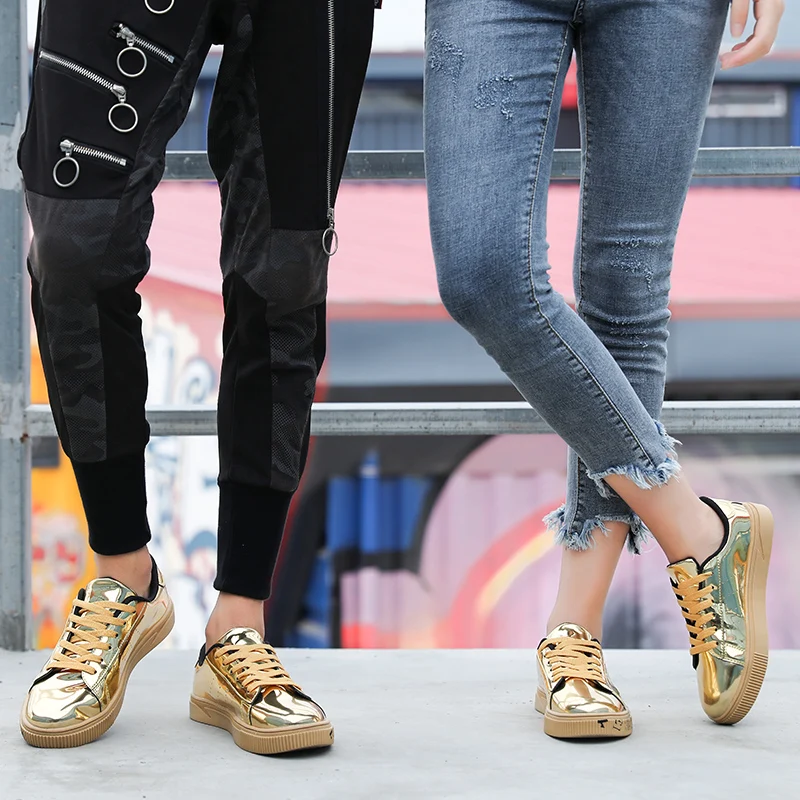 Size 36-47 Couple men Tennis Shoes Hot 2019 New Arrival Summer Comfort Sneaker Stable Non-slip Gold Black Silver Gym Sport Shoes