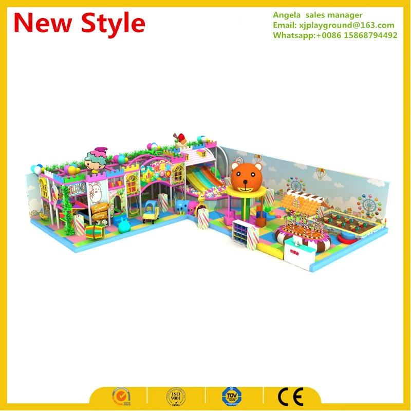2017 Новый дизайн внутренняя игровая площадка с большим батутом|indoor playground|playground