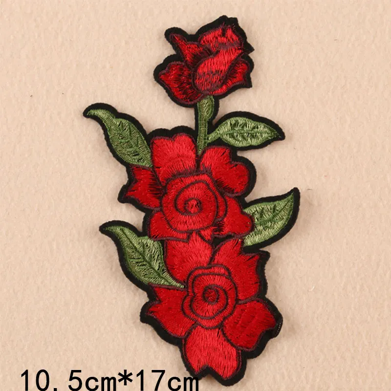 Набор нашивок с вышивкой в виде цветка пиона розы разные цвета|Заплатки| |