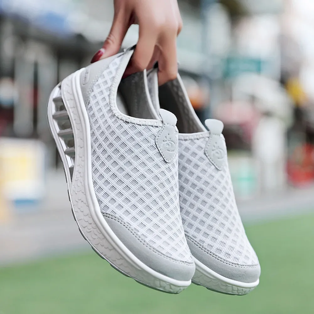 Men Casual Shoes Chunky Sneakers Height Platform Women Outdoor Mesh Casual Shoes Thick-Soled Air Cushion Shoes Sneakers#g2
