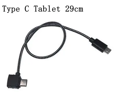 Type-c 29cm Spark пульт дистанционного управления кабель для передачи данных для DJI Spark провод Connet мобильный телефон планшет передача Android Micr USB/type-c дроны - Цвет: Type-c 29cm