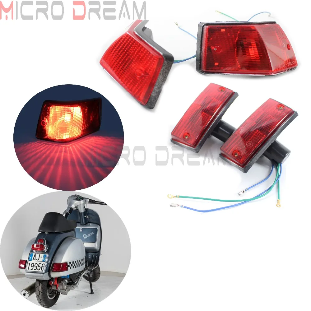 4x красная Передняя и задняя лампа мигалка указатель поворота для Vespa P PX VSX VNX