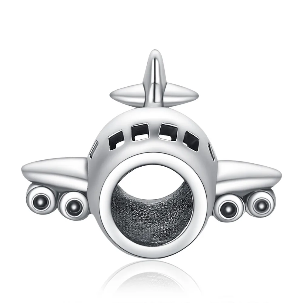 JewelryPalace 925 пробы серебро Винтаж Путешествия самолет Шарм для мамы и дочки Новый