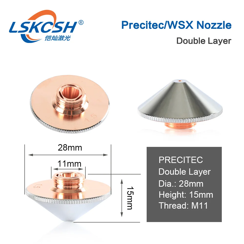 LSKCSH Precitec/WSX один/двойной слой сопла диаметром 28 мм Калибр 0,8-5,0 мм similiar P0591-571-00010 precitec головы агенты