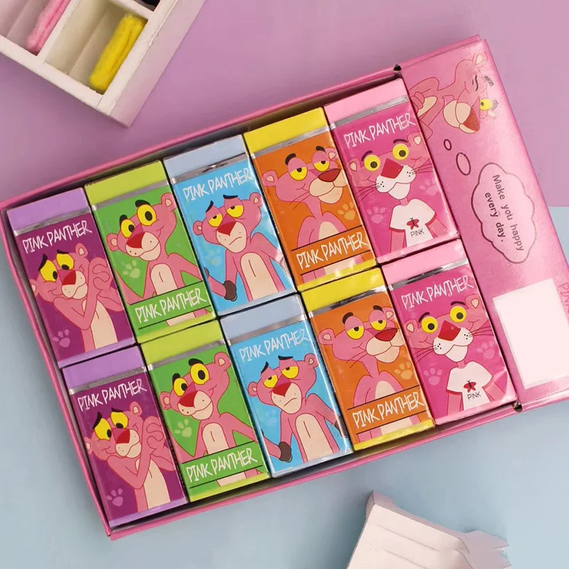 Милый мультфильм Розовая пантера карандаш резиновый ластик Kawaii животных ластик для студентов школьные канцелярские принадлежности для детей призовые подарочные принадлежности