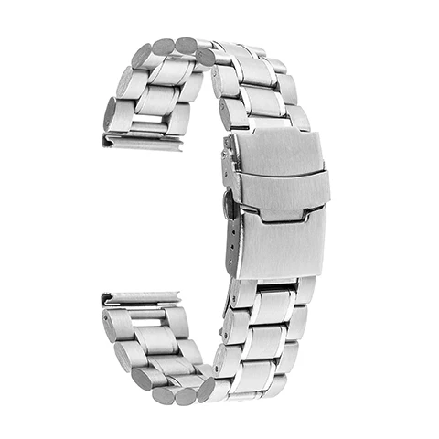 Нержавеющая сталь ремешок для наручных часов для Tissot 1853 T035 T050 КНР 200 T055 T097 T099 безопасности застежка ремешок браслет 16 мм 18 мм/20 мм/22 мм/24 мм - Цвет ремешка: Silver