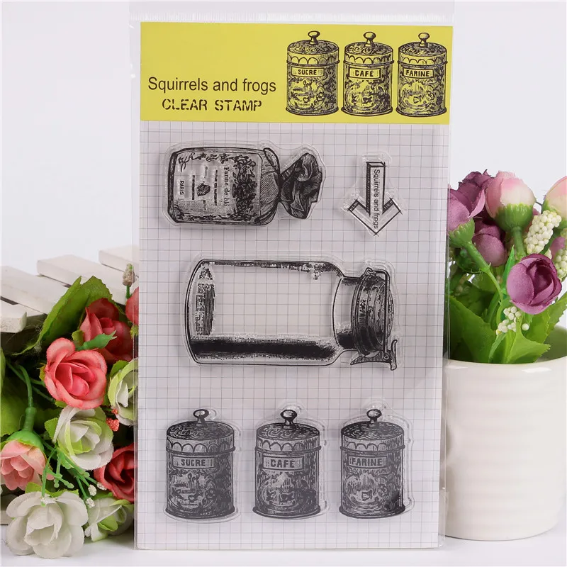 Bottle Transparent Clear Stamps for DIY Scrapbooking/Card Making/Kids Christmas Fun Decoration Supplies | Канцтовары для офиса и