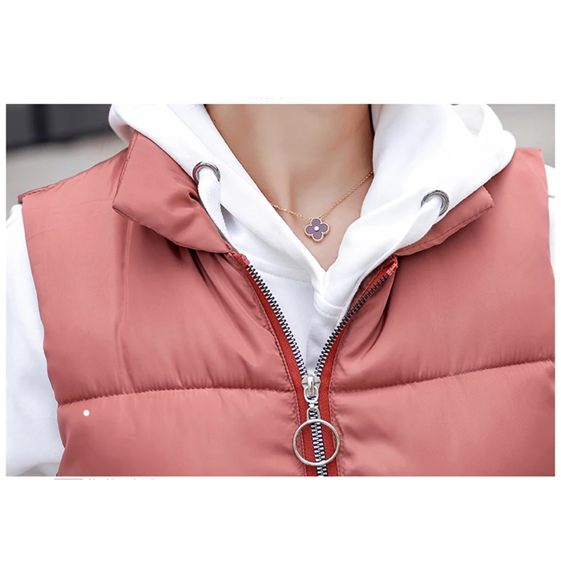 Новинка 2018 осенне-зимняя женская блестящая куртка без рукавов с