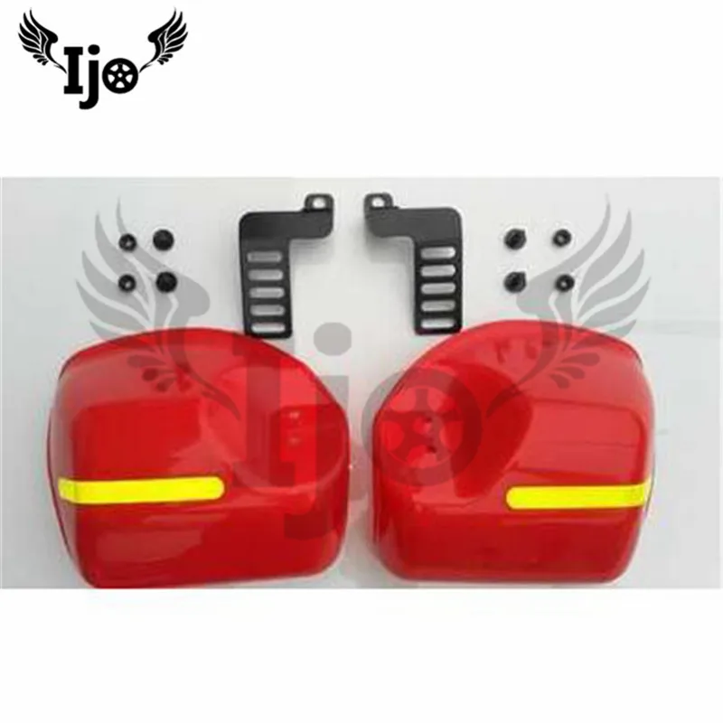 Красный Мотоцикл handguard модифицированные пластиковые детали анти-падение ветрозащитный солнцезащитный крем нескользящий Универсальный 22 мм 28 мм мотоциклетный ручной предохранитель - Цвет: Красный