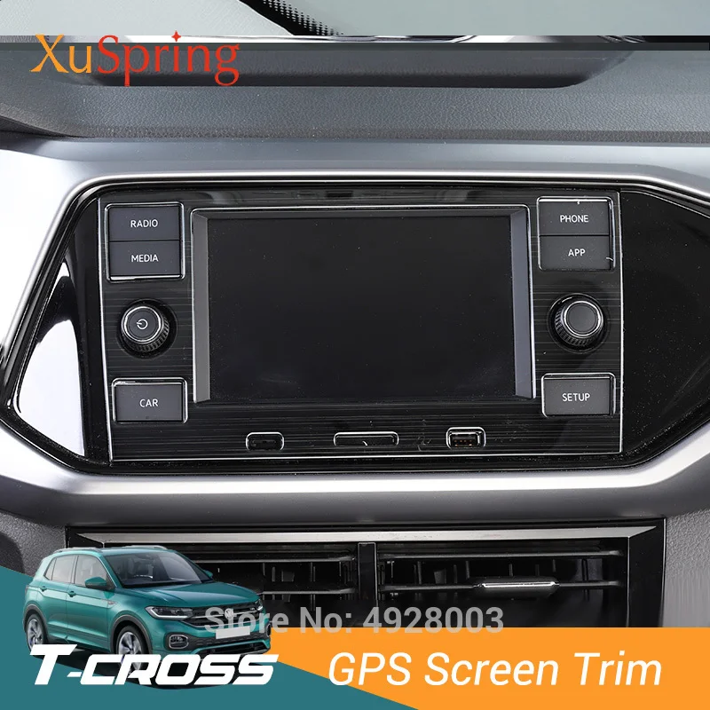 Автомобильный gps-навигатор, экран, панель, рамка, наклейки, декоративная отделка, Стайлинг для Volkswagen VW T-cross Tcross