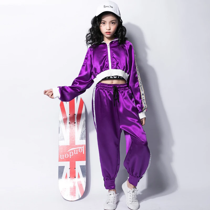 Костюм в стиле хип-хоп; детская одежда для уличных танцев; куртка с длинными рукавами; жилет; штаны; сценическая одежда; джазовая одежда; комплект для девочек; костюм; DNV10419
