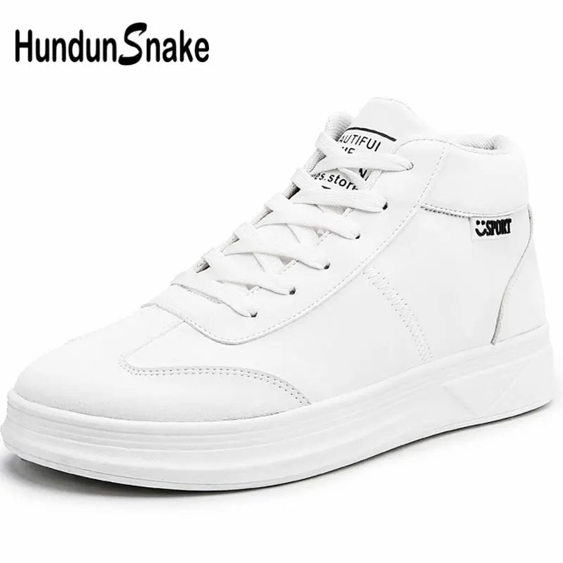 white Hundunsnake/кроссовки с высоким берцем; Femme; женская спортивная обувь в стиле хип-хоп; спортивная мужская обувь для бега; женская белая спортивная обувь; женские кроссовки; A-189 - Цвет: white