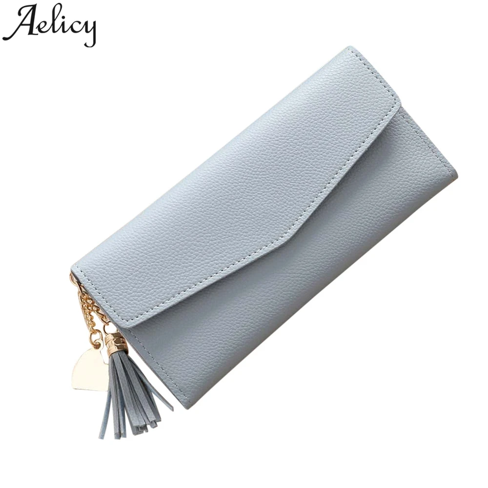 Женский Длинный кошелек с кисточками Aelicy отделением для кредитных карт в