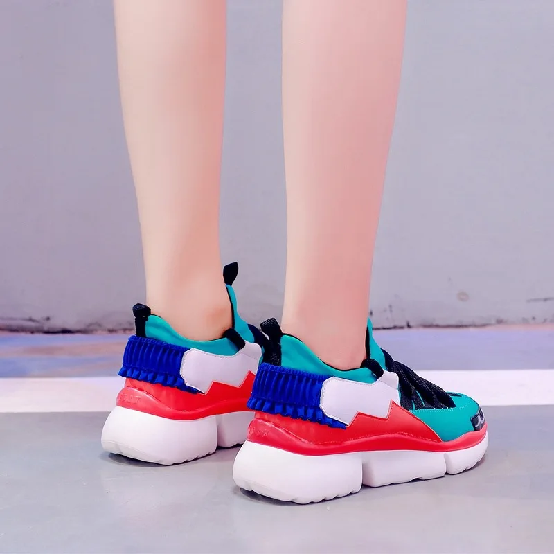 EARTH STAR/Новинка Женская обувь Модные брендовые женские кроссовки на платформе