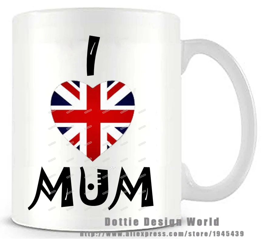 Забавная дорожная кружка I love Mum новинка керамическая для белого кофе чая молока