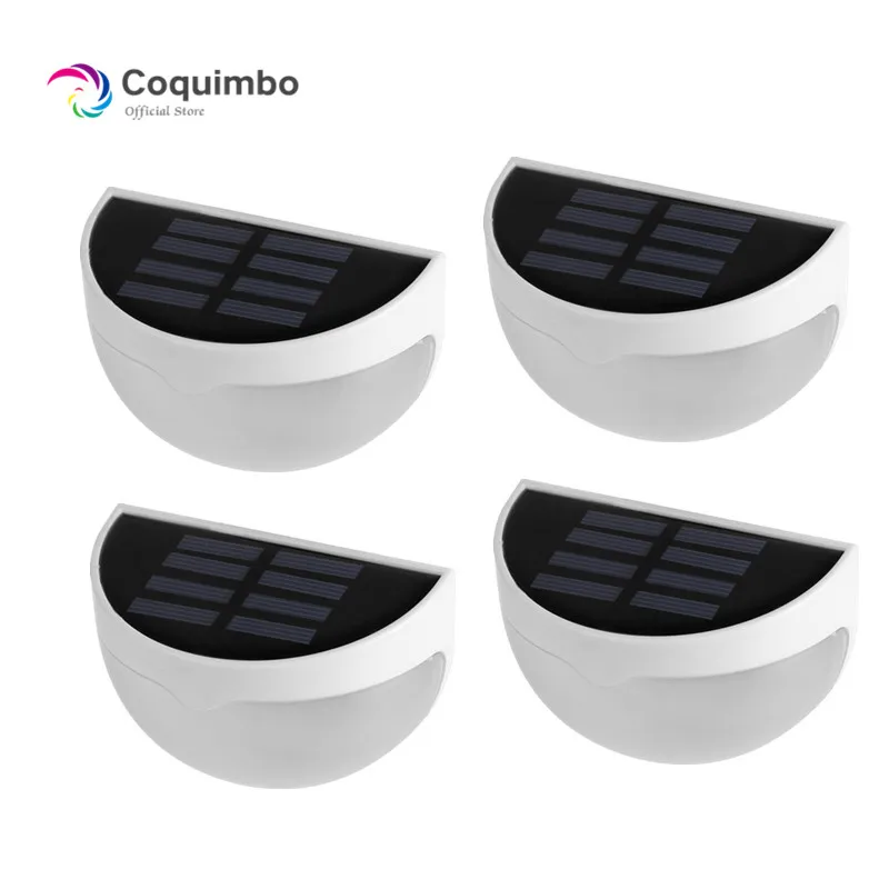 4 шт. водонепроницаемые Настенные светильники на солнечной батарее|Светодиодные