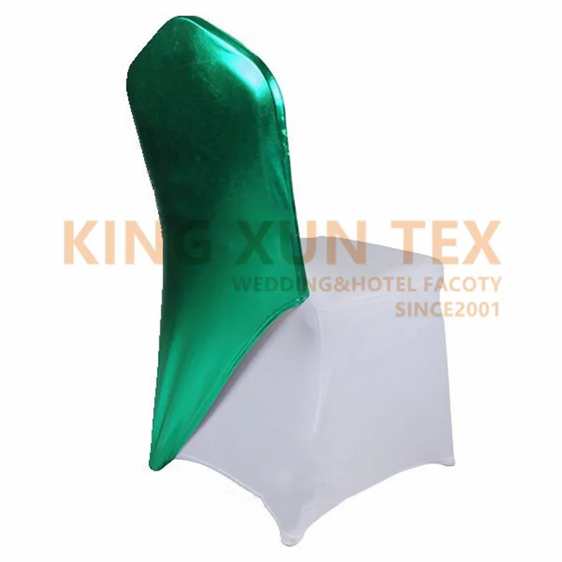 green 25 50 100 шт. Mettalic Bronzing накидка на стул, из спандекса крышка лайкра стрейч чехлы для стульев капюшон Свадебные События украшения - Цвет: green