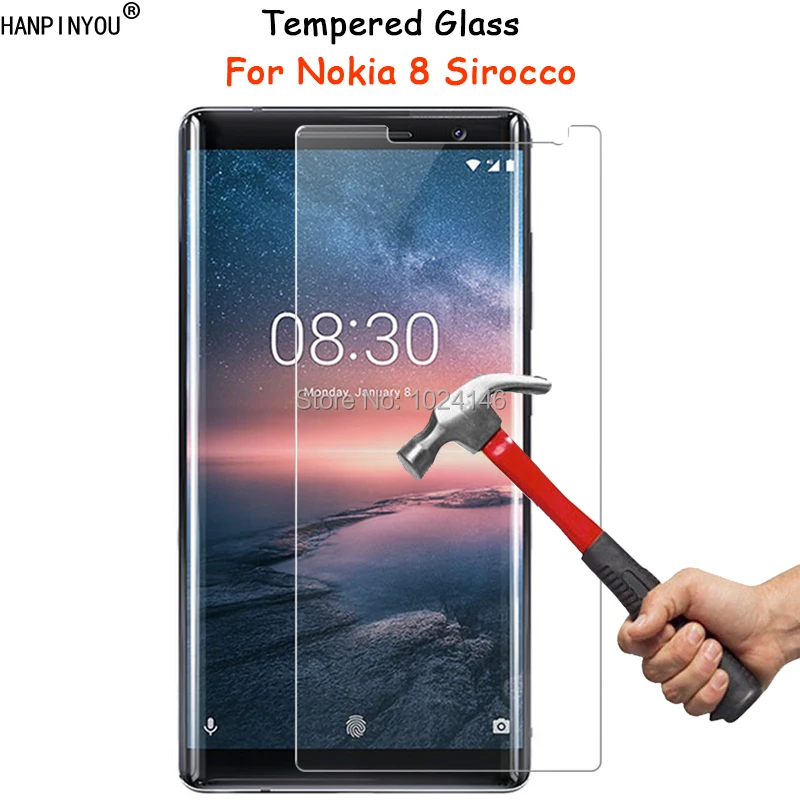 Для Nokia 8 Nokia8 Sirocco 5 &quotпрозрачное закаленное стекло Защита для экрана ультратонкая