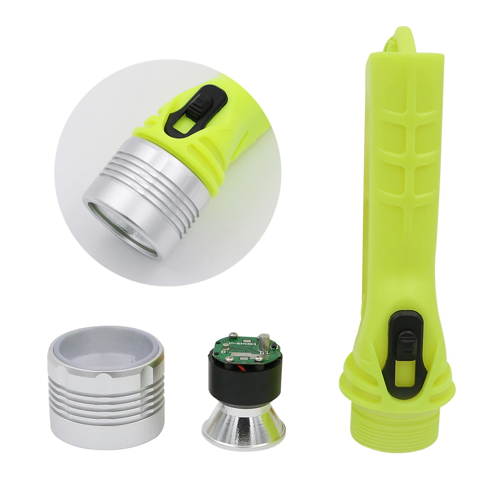 Водонепроницаемый светодиодный Фонари подводный дайвинг 4 * AA (не включены)