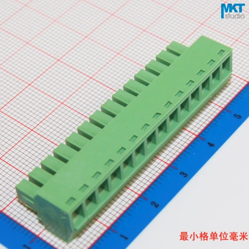 

100Pcs 14P 3.81mm Pitch Right Angle Pin Female Pluggable Screw Wire Terminal Block Connector