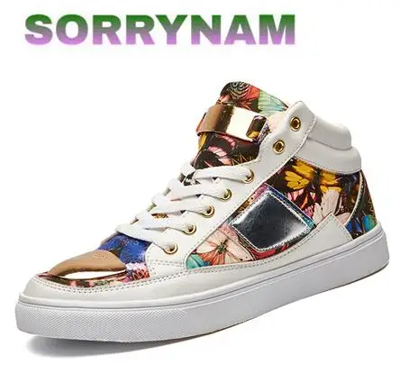SORRYNAM 2016 New listing fashion PU leather high-top men's casual shoes High Quality Mens street style Fashion Men Shoes | Обувь