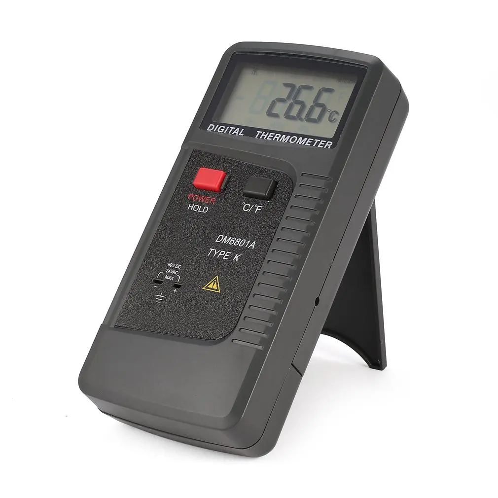 DM6801A K/J термопары Температура метр цифровой термометр тип контакта