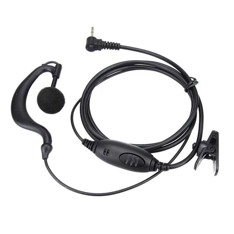 G Shaped Earphone Headphone with PTT Microphone for Motorola Cobra Talkabout MR350R T6200C T6200 SX500 FV200 Radio Walkie Talk |