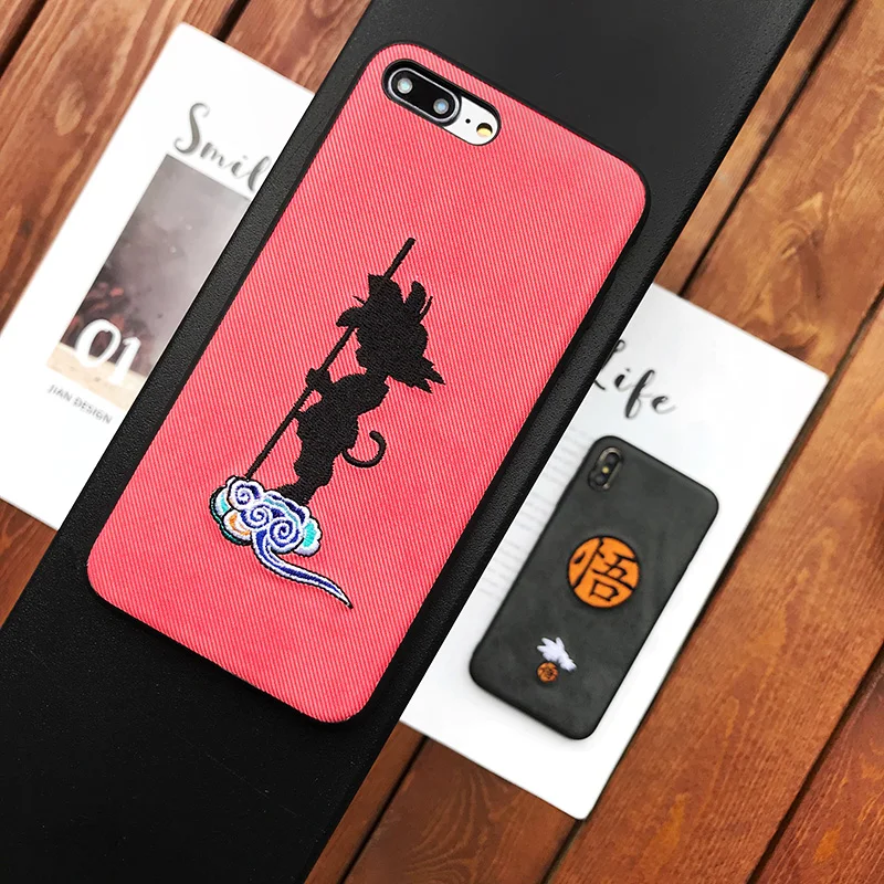 Вышивка комиксов Dragon Ball для iPhone XR Max мобильный телефон оболочка 7 8 Plus