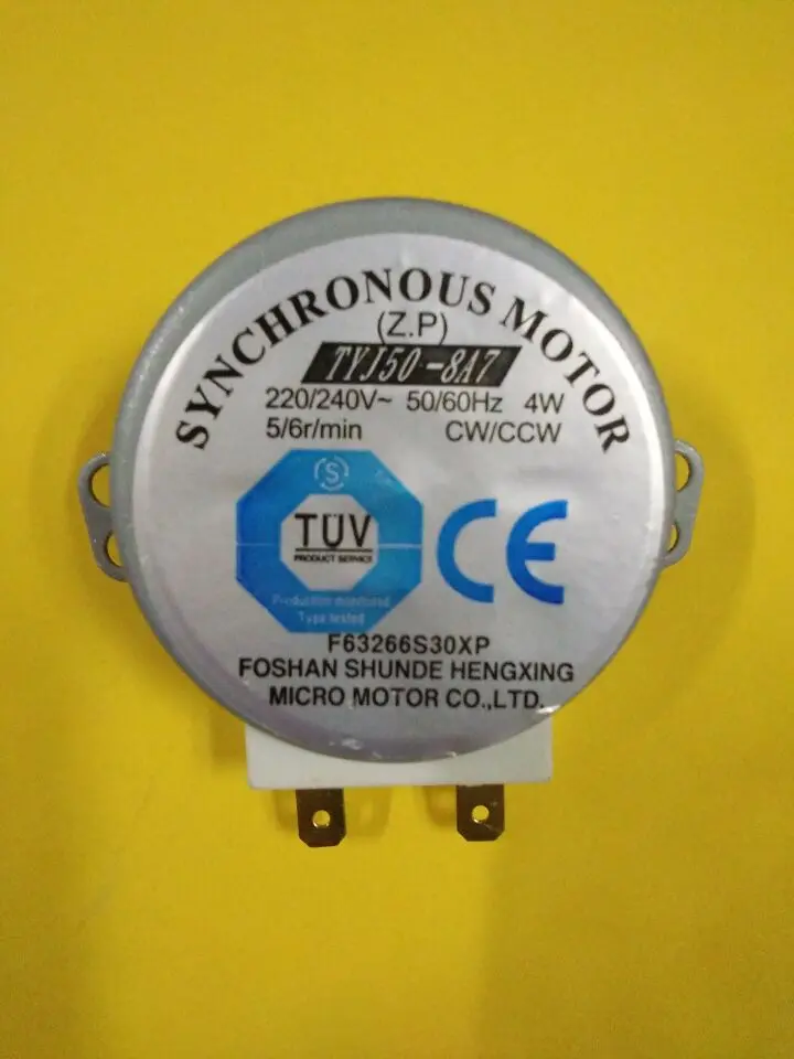 Free shipping/2 Pcs/Microwave Oven Turntable Synchronous Motor 4W AC 220-240V 5/6 RPM CW/CCW | Бытовая техника