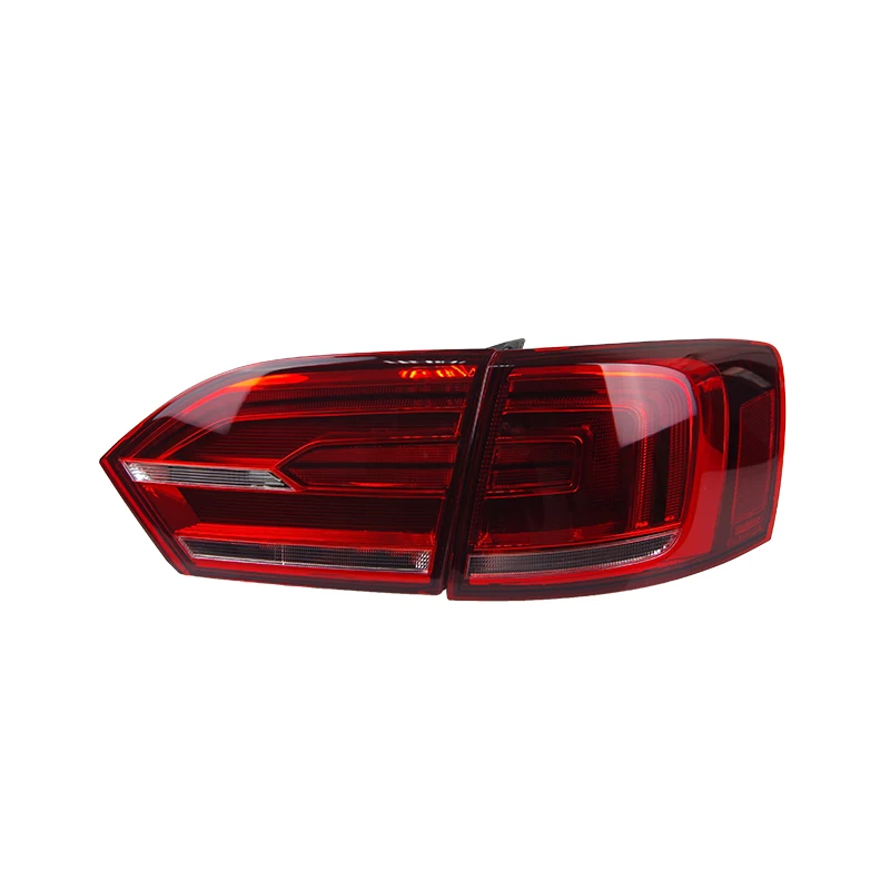 Red Dynamic Signal Стайлинга автомобилей светодиодные лампы для хвоста Jetta задние фонари 2011- Jetta Mk6 LED фонарь DRL динамический отложным воротником сигнальный светодиод Обратный заднего Туман - Цвет: Red Dynamic Signal