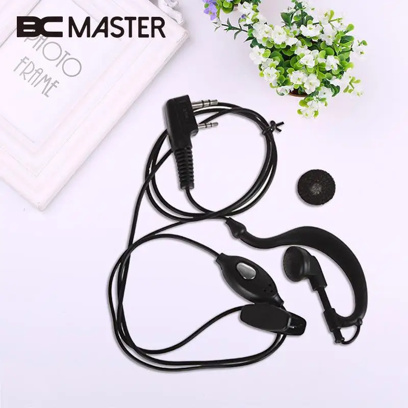 BCMaster 2PIN наушник гарнитура с микрофоном для Baofeng UV 5R GT 3 двухстороннее радио K