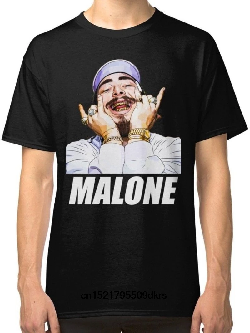 Мужская футболка Post Malone черные футболки одежда Повседневная забавная новинка wo