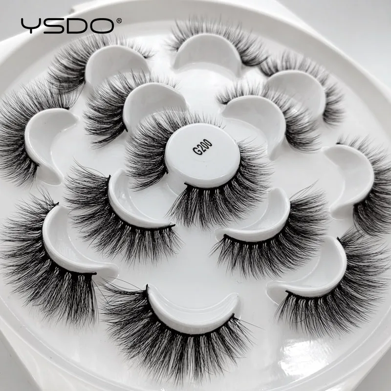 YSDO 7 пар 3d норковые ресницы драматические Ресницы cilios норковые 3d натуральные накладные ресницы для наращивания объемные ресницы норковые ресницы G2