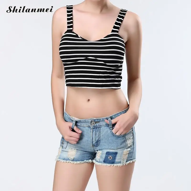 Женский бюстгальтер в полоску s регулируемый из модала со встроенным