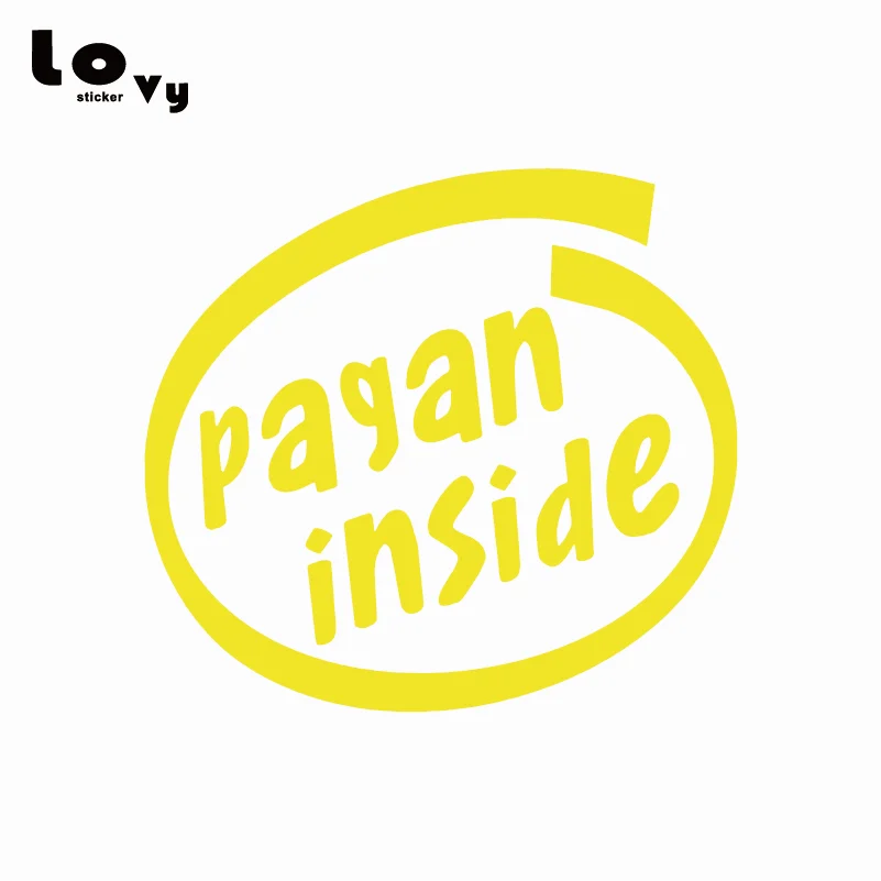 Pagan Inside Vinyl Car Sticker Creative Warning Mark Decal for Truck Window Body Decoration CR0681 | Автомобили и мотоциклы