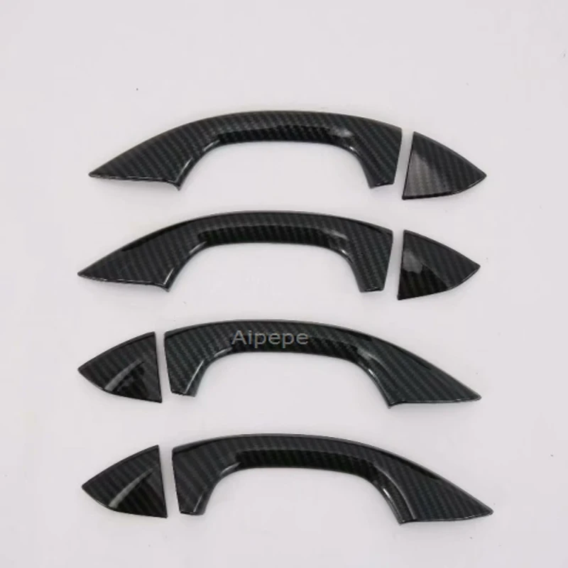 Car Door Handle ABS Carbon Fiber Sticker Styling Decoration Cover For Audi A6 C8 2019 Accessories | Автомобили и мотоциклы