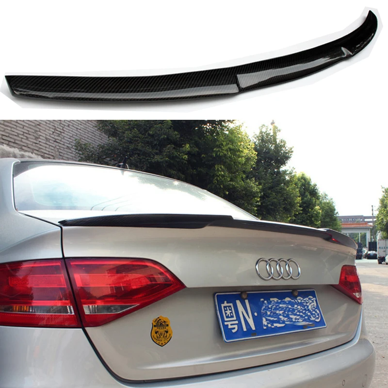 Для Audi A4 S4 B8 украшение автомобиля 2009 2010 2011 2012 M4 Стиль углеродного волокна задний