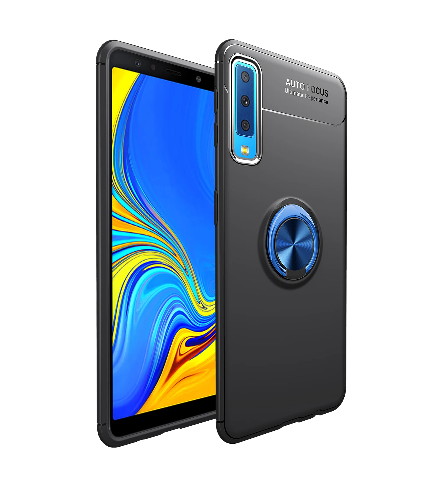 Металлический магнитный держатель силиконовый чехол для samsung Galaxy A7 A9 S9 S8 A6 Plus Note 8 9 J4 J6 J8 чехол 360 Вращающийся Магнитный чехол из ТПУ