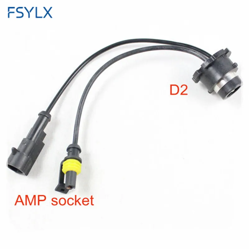 FSYLX D2 D4 мужские адаптеры усилителя HID ксеноновые Реле кабели проводки D2S D2C D2R