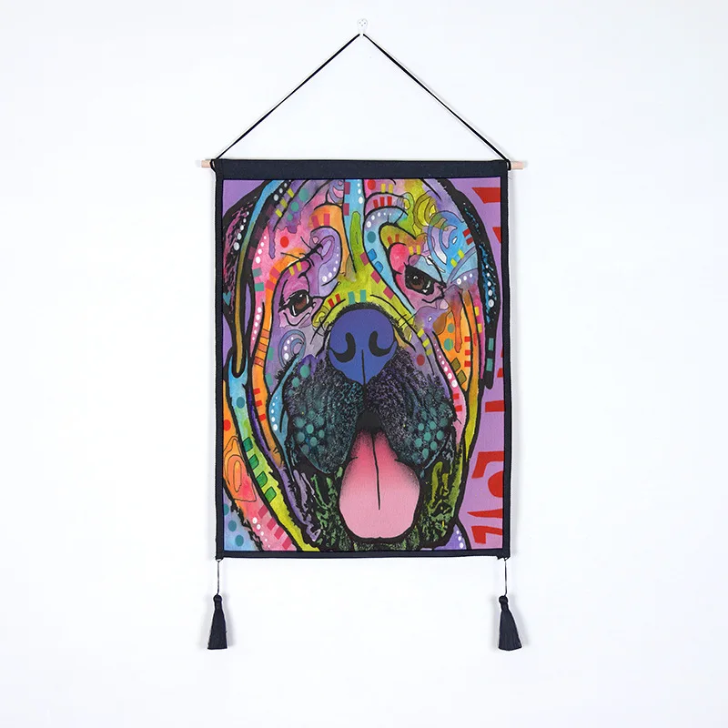 Цвет милый щенок маленькая собака Рисование домашнего декора Настенный Гобелен