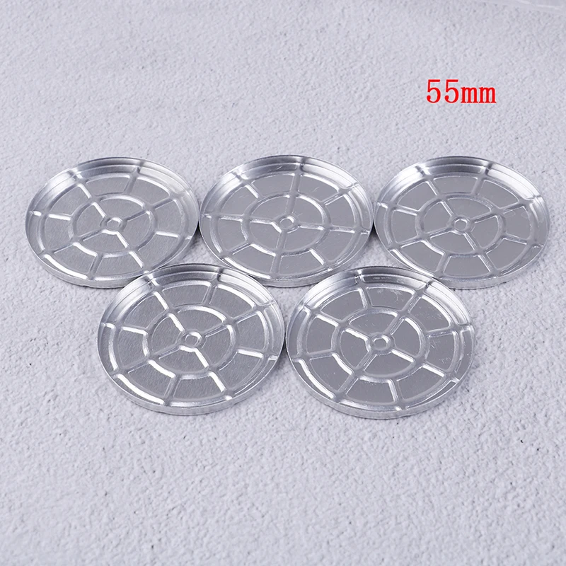 55MM 5/10 шт. Алюминий круглый макияж пополнения чернил для тортов DIY Тени для век пигмент Палетка пудры чехол пустой контейнер для хранения косметики Инструменты - Цвет: 55MM