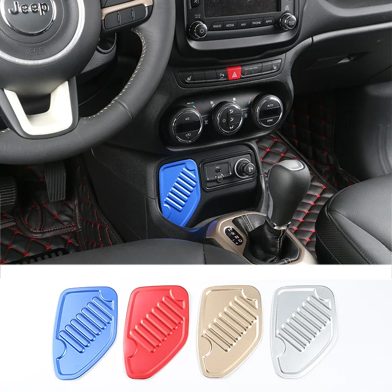 

SHINEKA Interior USB Adapter Connector Jack Left Side Decoration Flat Cover for Jeep Renegade 1.4T 2016+ Car Styling
