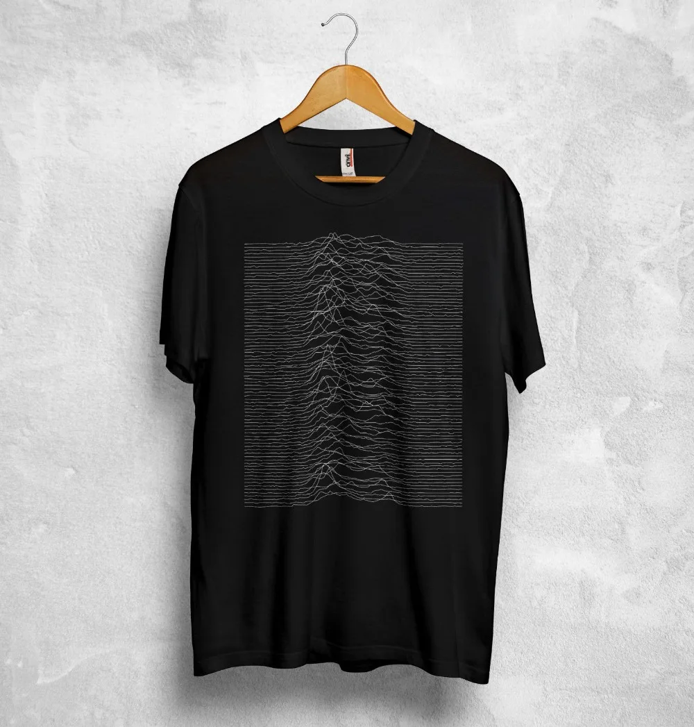 Мужская футболка в стиле панк с надписью Unknown Pleasures английским рок принтом
