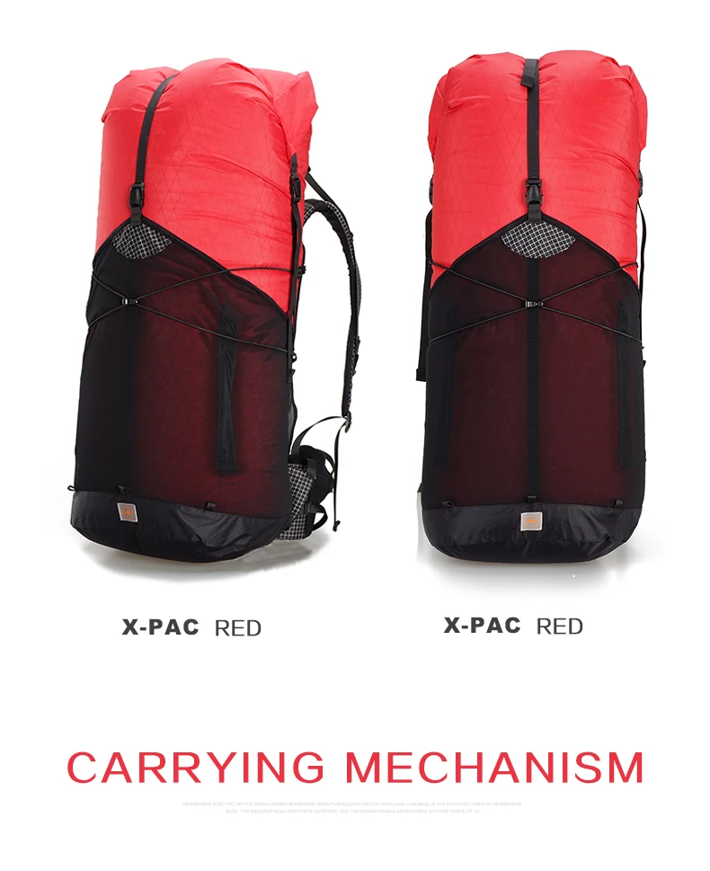 3f ul gear XPAC& Dyneema Открытый походный рюкзак для путешествий, кемпинга, Сверхлегкий тактический рюкзак 55L