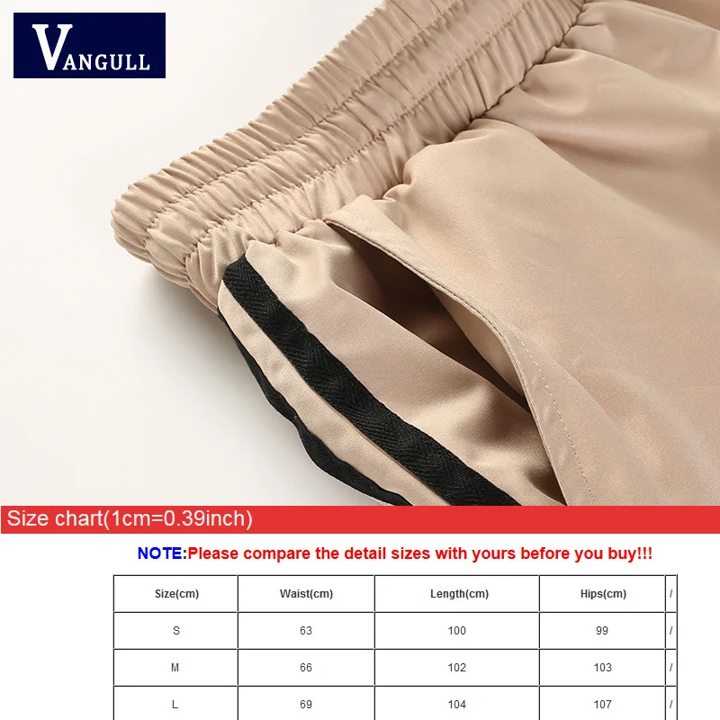 

Vangull Casual Pants Women Sweatpants And Joggers Patchwork Side Striped Sweat Pants 2019 New Spring Summer High Waist Trousers