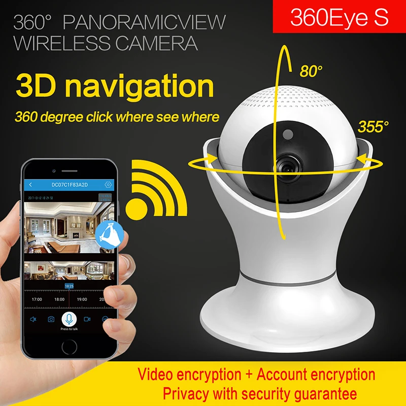 

3D Navigation 360 Degree Panoramic VR PTZ Camera 2MP 1080P IP Camera