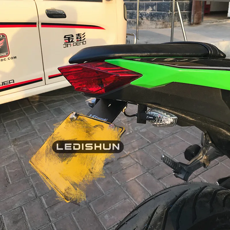 Мотоцикл CNC номерной знак кронштейн держатель рамка для Kawasaki Z250 Z300 NINJA 250 300 EX250