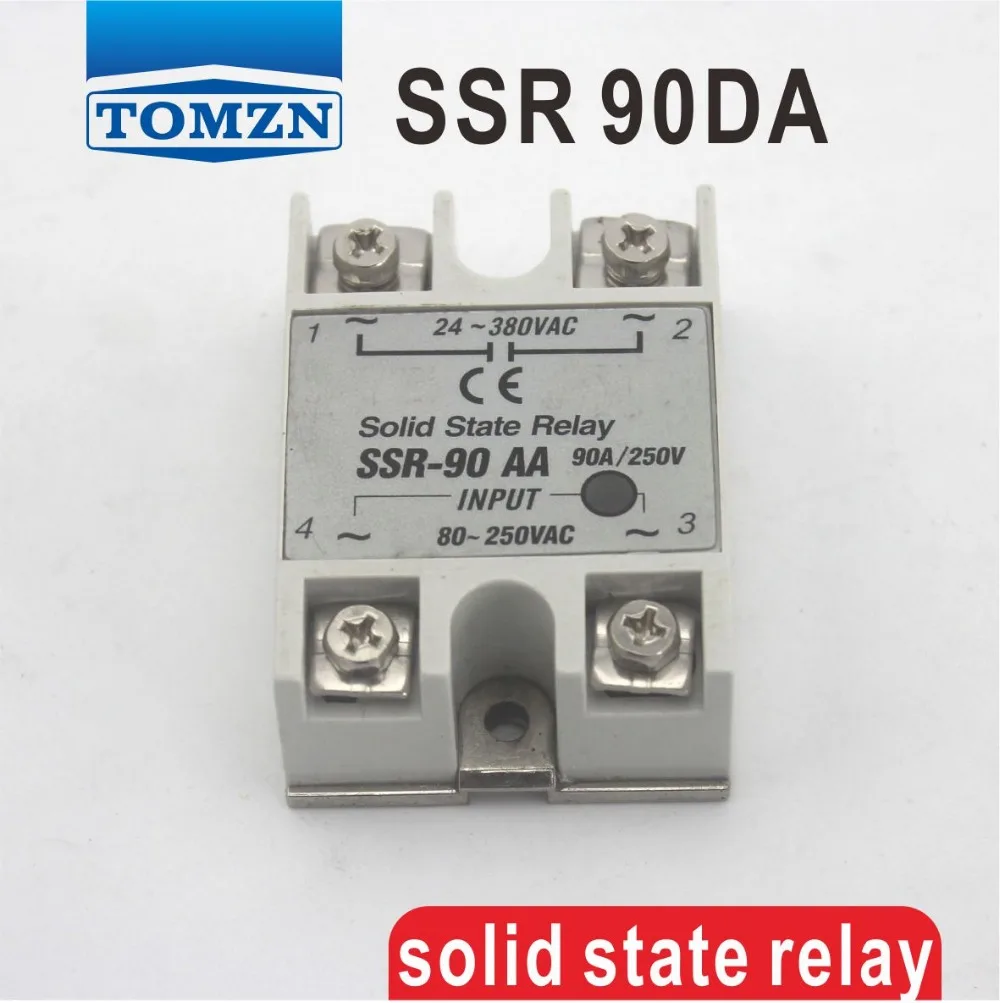 

90DA SSR input 3-32V DC load 24-380V AC single phase AC solid state relay